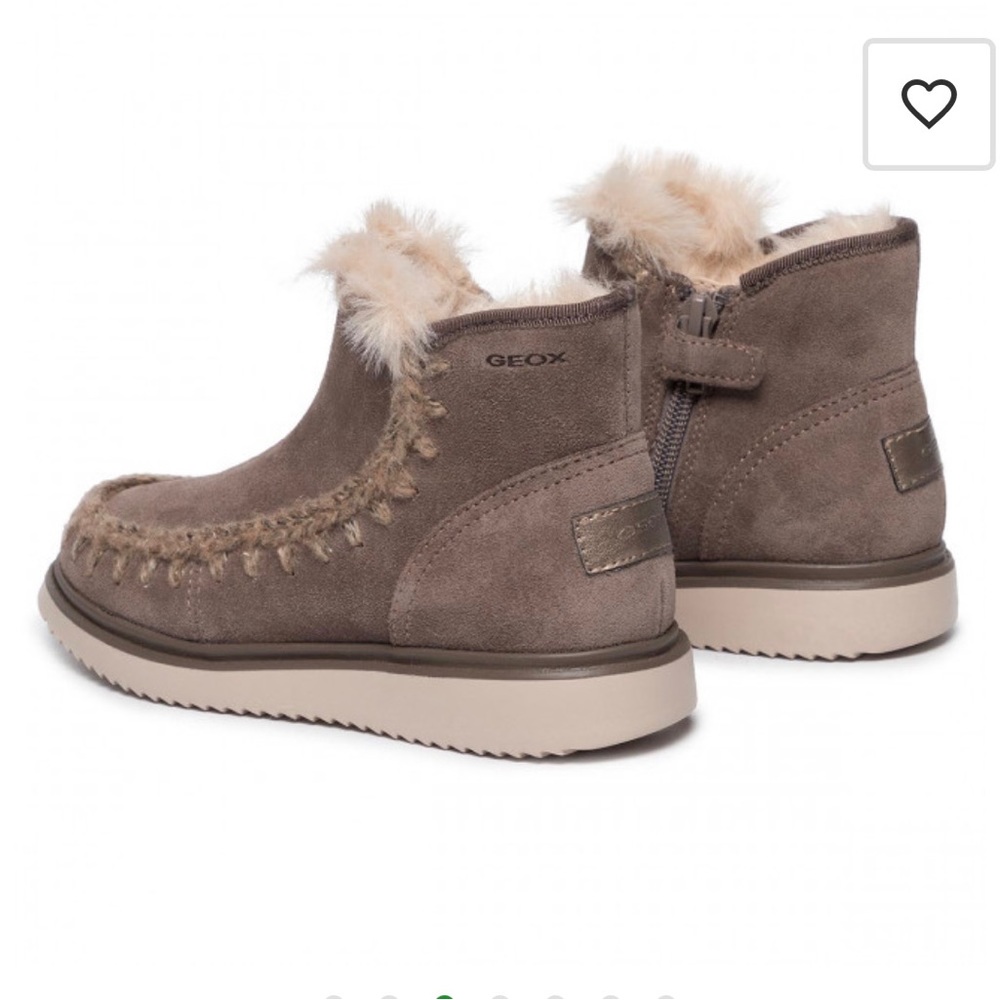 Geox Thymar smoke grey suede girls boots